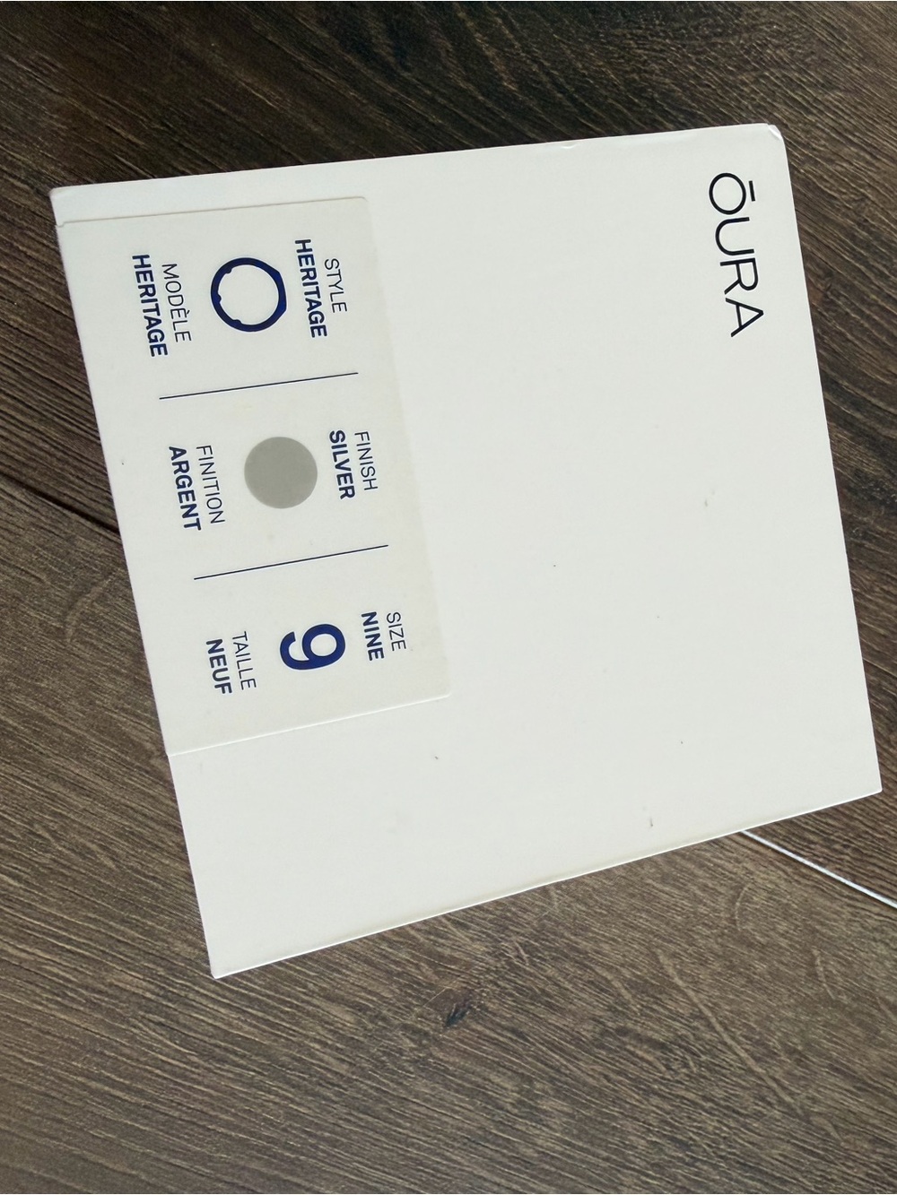 Oura Ring Heritage Box in White with Silver Label